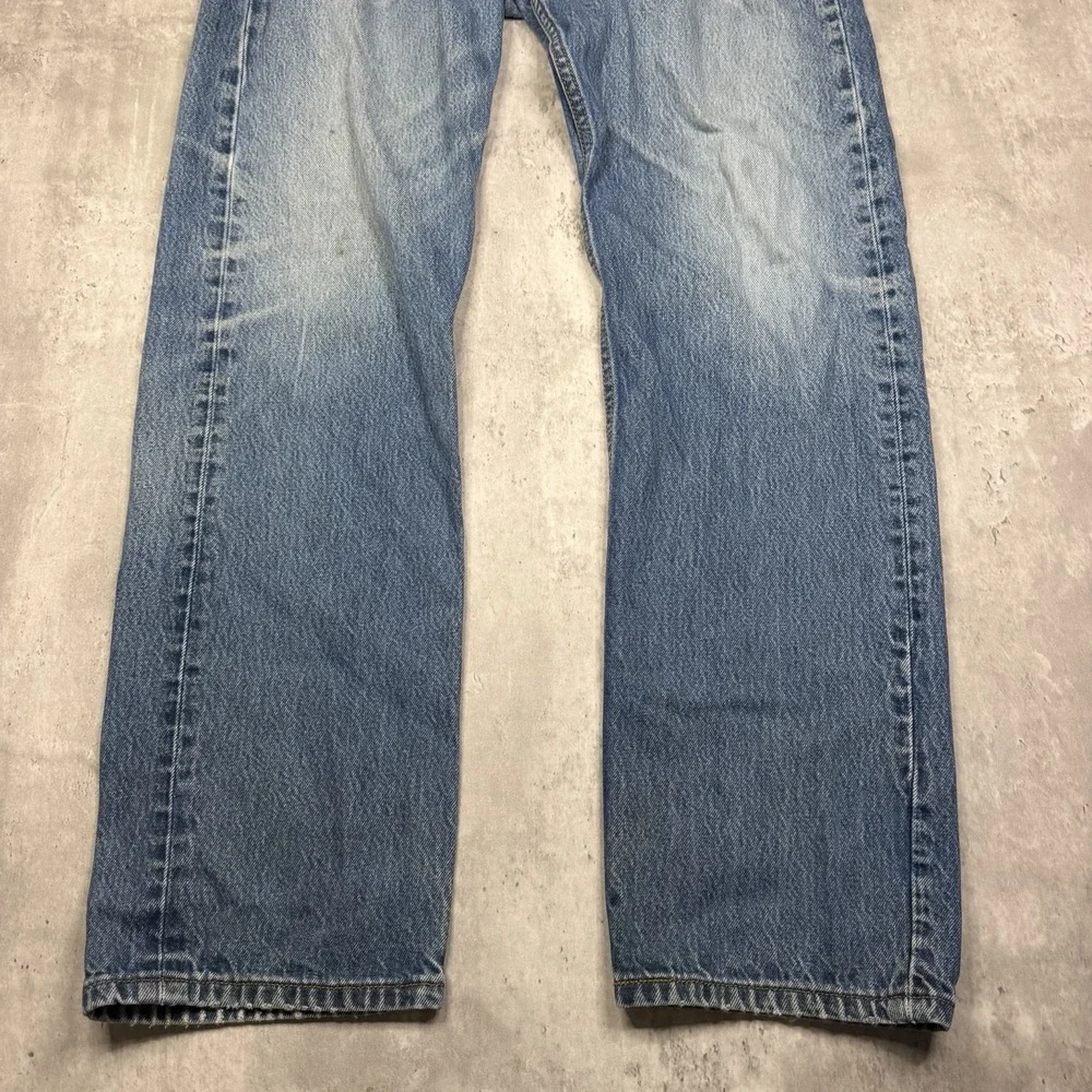 Levis 501 Straight Leg Jeans Mens Fits 35x32 Blue Button Fly Denim Y2K Work L